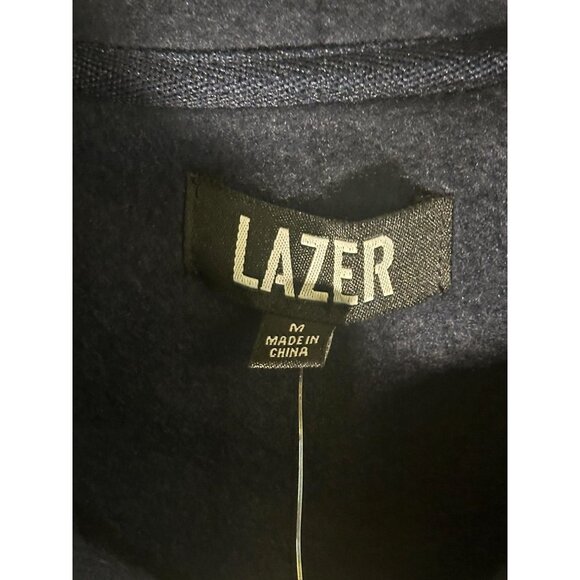 Lazer Fleece Hoodie Pullover Sweatshirt with Drawstring, Navy, Size M, NWT - Picture 4 of 4